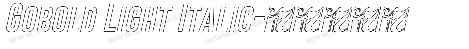 Gobold Light Italic字体转换